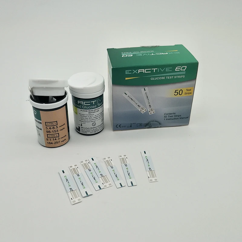 Hot Sale EQ Blood Glucose Meters Monitor Diabetics Test glycuresis Monitor 50 strips+50 Needles&Lancet+Blood Sampling Pen-4