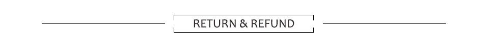 refund and return policy