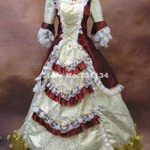 Черный Ренессанс Готический викторианской queen платья Хеллоуин костюм 18th века в стиле рококо стимпанк Мария-Антуанетта платья