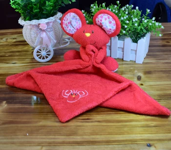

Infant Bedding Dolls Newborn Slobber Towel Baby Sleeping Toy Square Plush comforting face blanket cotton bibs soft rattle mouse