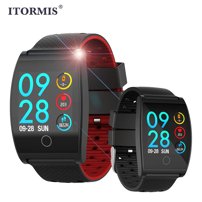 

ITORMIS Smart Wristband Watch Band Fitness Bracelet with Heart Rate Tracker Blood Pressure Waterproof Customize Watch Dial Sport