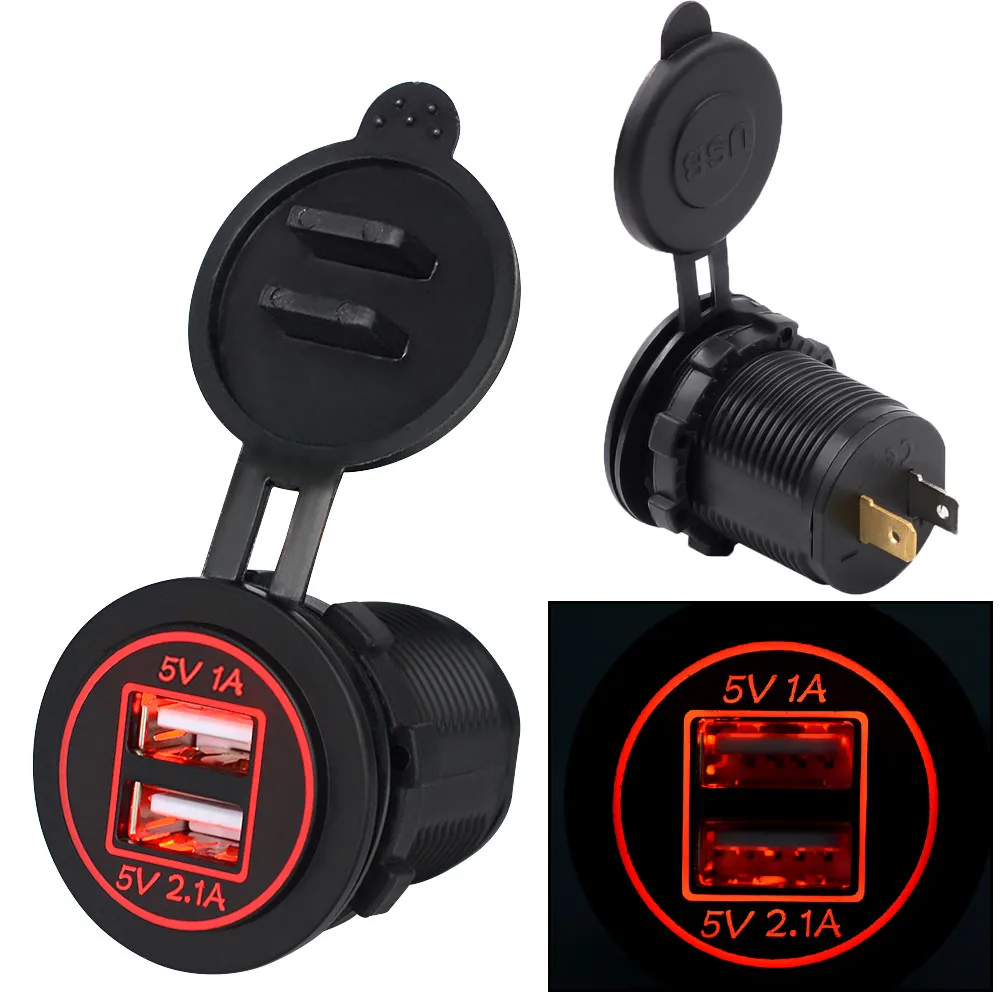 

CARPRIE car changers hot sale 5V 3.1A Dual USB Charger Socket Adapter Power Outlet for 12V 24V Motorcycle Car high quality 9622