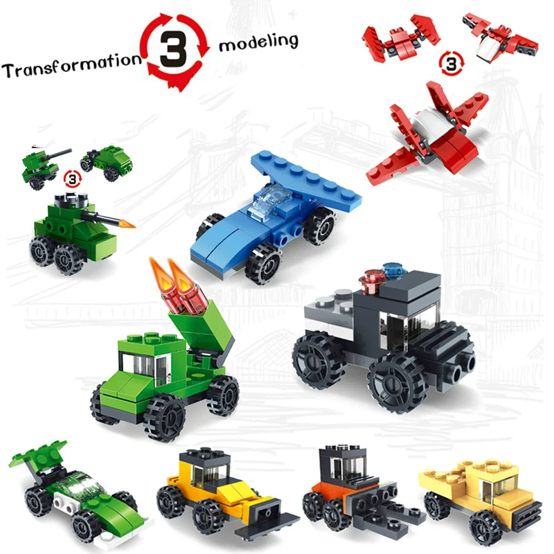 

City Series Forklift Truck Tractor Sweeper Truck Construction Road Roller Building Block Kids Toy Compatible with Legoe City