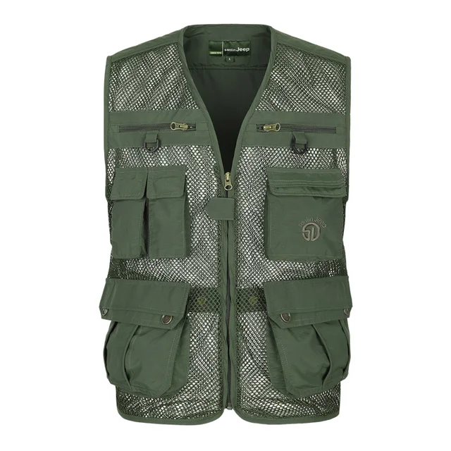 Hiking Vest With Pockets Men's Causal Vest Net Vest Pockets Design Mesh