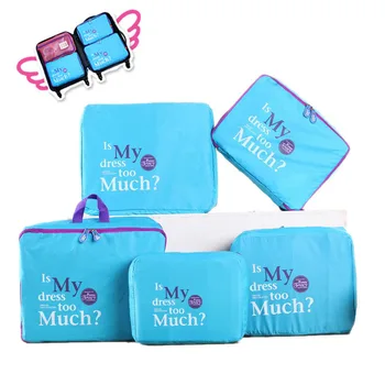 

Travel Luggage Storage Bag Sets Waterproof Nylon Mesh Zipper Clothes Tidy Suitcase Handbag Closet Divider Container Organizer