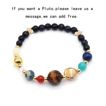 Womens Solar System Bracelet - Natural Stone Galaxy Beads Universe Bracelet - Eight Planets Solar System Guardian Star Bangle Bracelet  for Women and Men 1