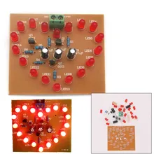 Набор для творчества, светодиодный светильник в форме сердца, мигающий светильник, электронный костюм, лампа в форме сердца, Электронная печатная плата DIY