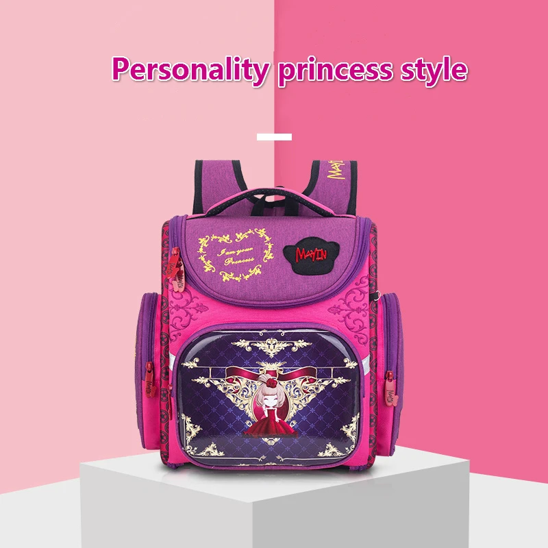 

2019 New fashion Russian style children's school bag female models foldable primary school children's spine school bag