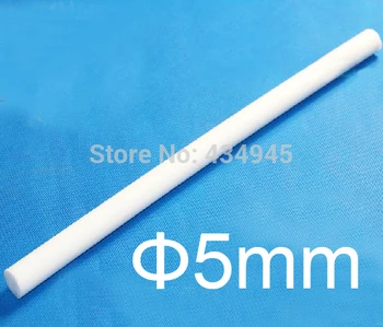 

5mm diameter 50cm length Ptfe rods TFE ETFE tetrafluoroethylene stick polytef TFE bar,2pcs/lot New