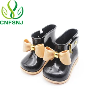 

CNFSNJ 2018 Children Rainboots Butterfly Shoes Baby Jelly Shoes Unisex Rain Boots Girls Fashion Boot Non-slip Waterproof Boots