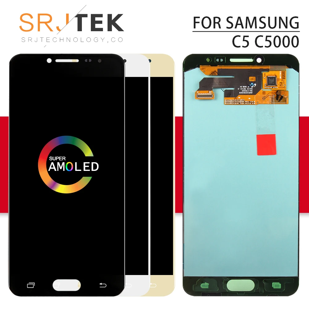 

AMOLED/OLED Srjtek Screen For Samsung Galaxy C5 C5000 LCD Display Touch Digitizer Sensor Glass Assembly 5.2 For Galaxy C5 C5000