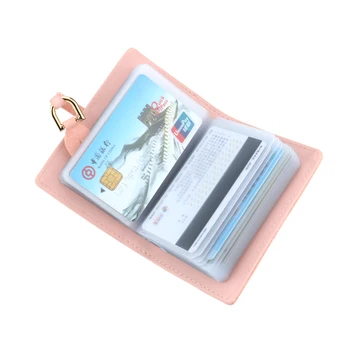 

Fashion Women Card Holders 20 Slots Matte Leather Business Card Holder Wallet High Quality Small Id Credit Card Purse Case