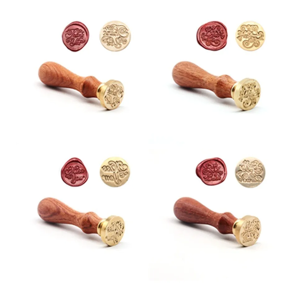 

Metal Retro Handcrafts Embroidery Stamps Birthday Card English Decorate Classical Poetry Wax Stamp Wedding Wax Seal