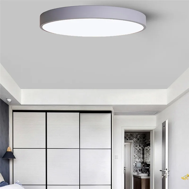 SANYI супер тонкий потолочный светильник 5 см толщина 30 см диаметр светодиодный потолочный светильник для гостиной спальни кухни комнаты