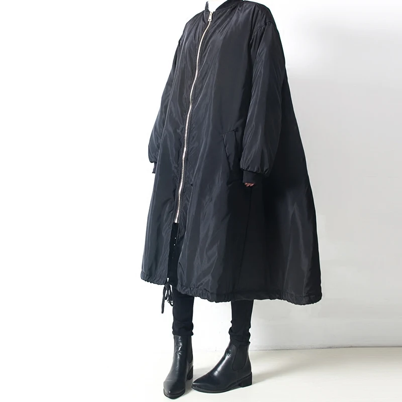 

SuperAen 2017 Autumn and Winter New Warm Parkas Coat Women Cotton Solid Color Zipper Korean Style Women Parkas Coat Wild Casual
