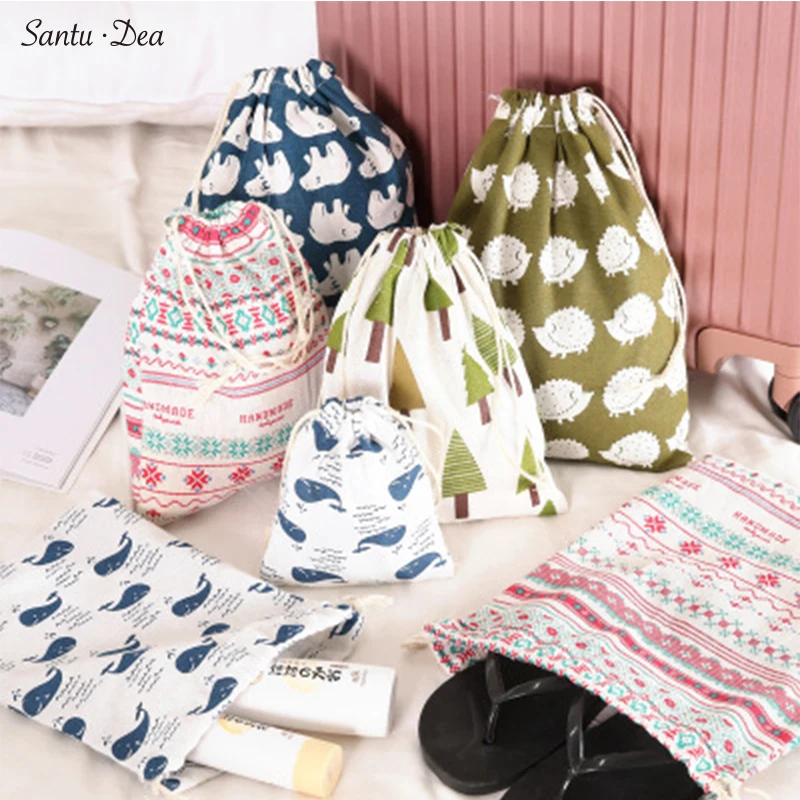 

SB007 2018 Cartoon briefs fabric bags bags travel bags canvas rope sweaters briefs clothes clothes and bags.