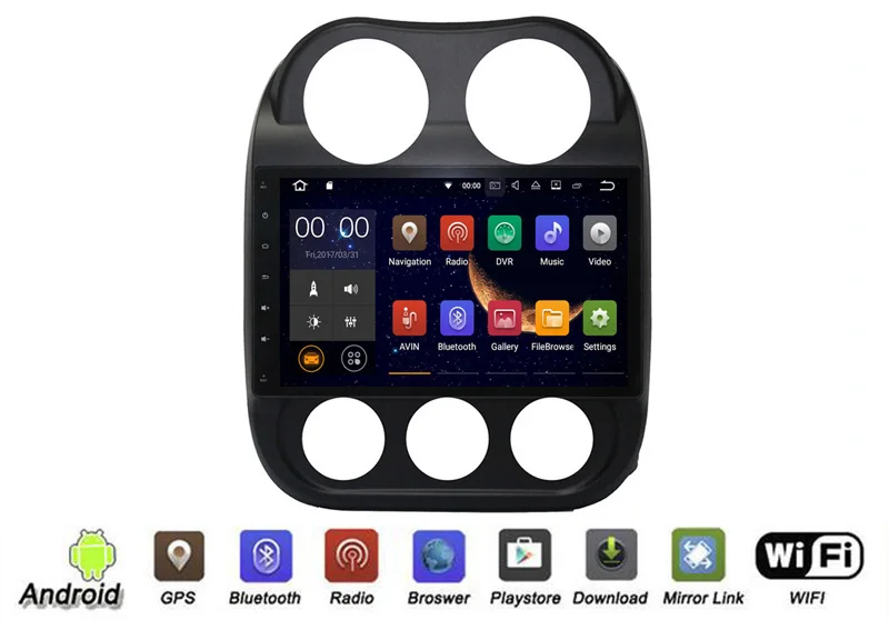 Discount Yessun For JEEP COMPASS / Patriot 2007~2015 Android 6.0 Multimedia Player System Car Radio Stereo GPS Navigation Audio Video 1