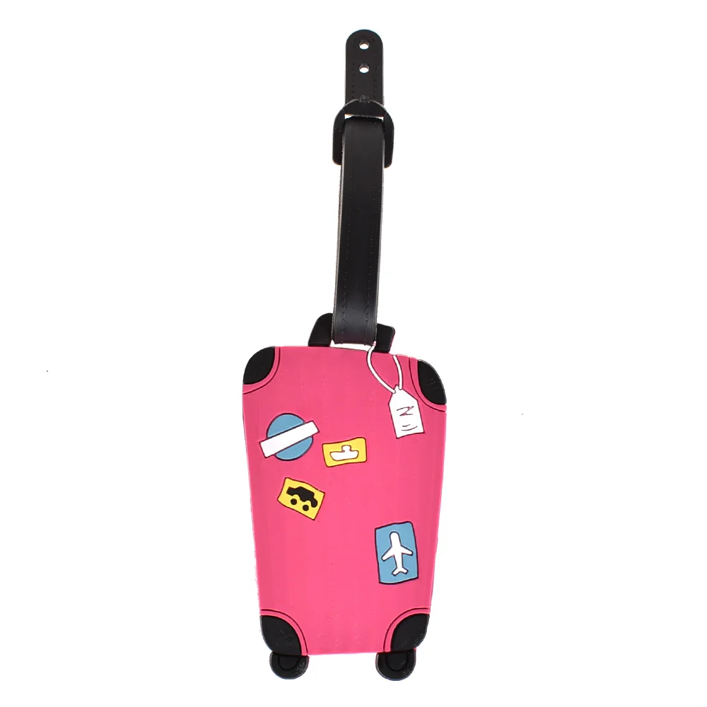 Креативная багажная бирка с изображением животных из мультфильма силикагель чемодан ID Addres держатель переносная бирка аксессуары для путешествий багажная посадочная бирка