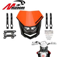 Мотоцикл Белый Черный orange Универсальная головка лампы освещения Enduro Dual спортивный Кроссовый мотоцикл H4 фара обтекатель для YAMAHA YZ YZF WR