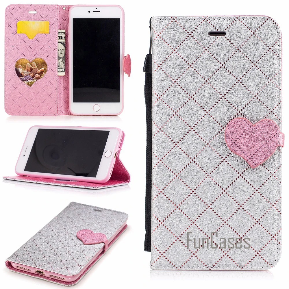 Beste Flip Case sFor iPhone 7 Plus Case 5.5 inch voor fundas iPhone 7 Plus Case Cover + Kaarthouders aapl Marmer aifon Mobiele phne 1