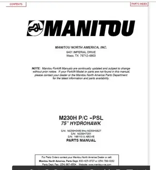 

Manitou Forklift Spare Parts 2016