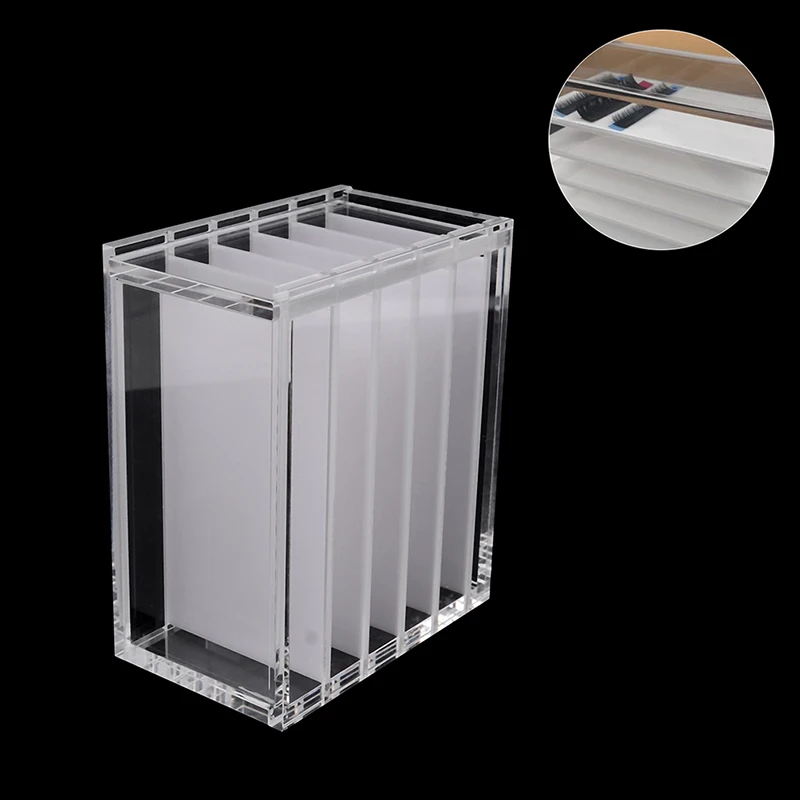 

5 Layers Clear Eyelash Storage Box Transparent Eyelash Display Container Holder Case Makeup Tool Eyelash Extension Grafting Box