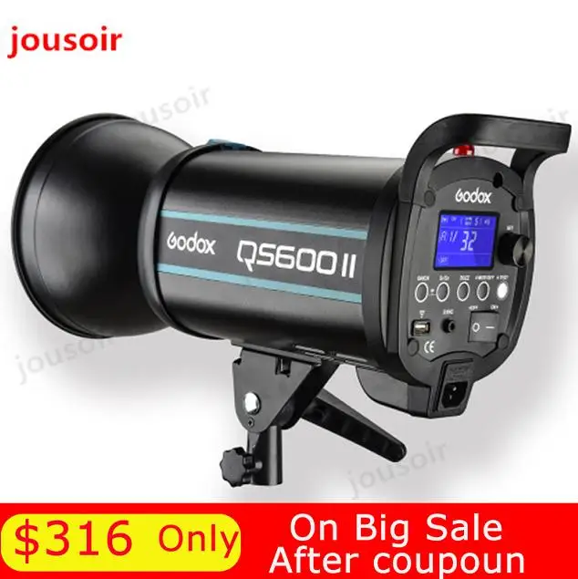 Godox QS600II QS600II 600Ws GN76 профессиональная студийная Стробоскопическая Встроенная беспроводная система Godox 2,4G X предлагает креативные CD50 T01 2Y