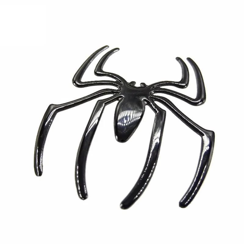 1 пара стикеров Cool Spider 3D для автомобиля мягкая наклейка из ПВХ с хромированной