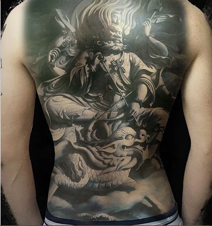 Высокое качество супер большая поддельная татуировка на всю грудь спина Временные татуировки водонепроницаемый феникс птица карп дракон цветные Большие Татуировки - Цвет: X46