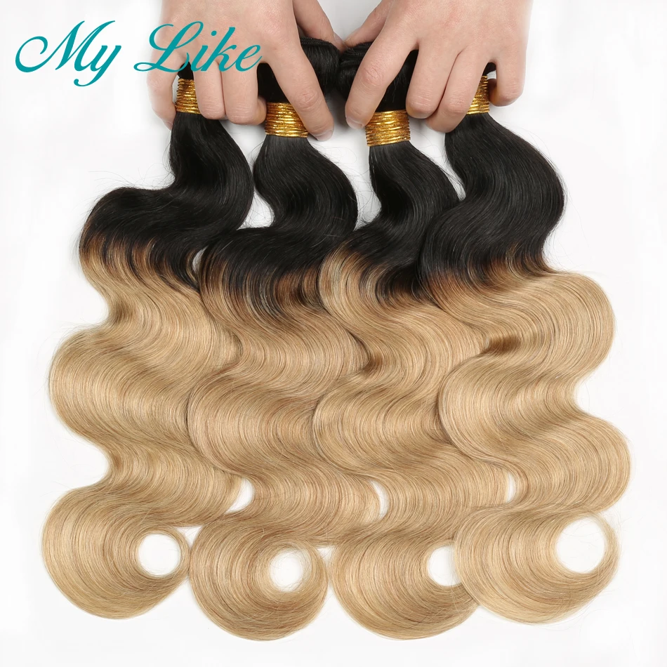 My Like Ombre Peruvian Hair Bundles 100 Human Hair Weave 4