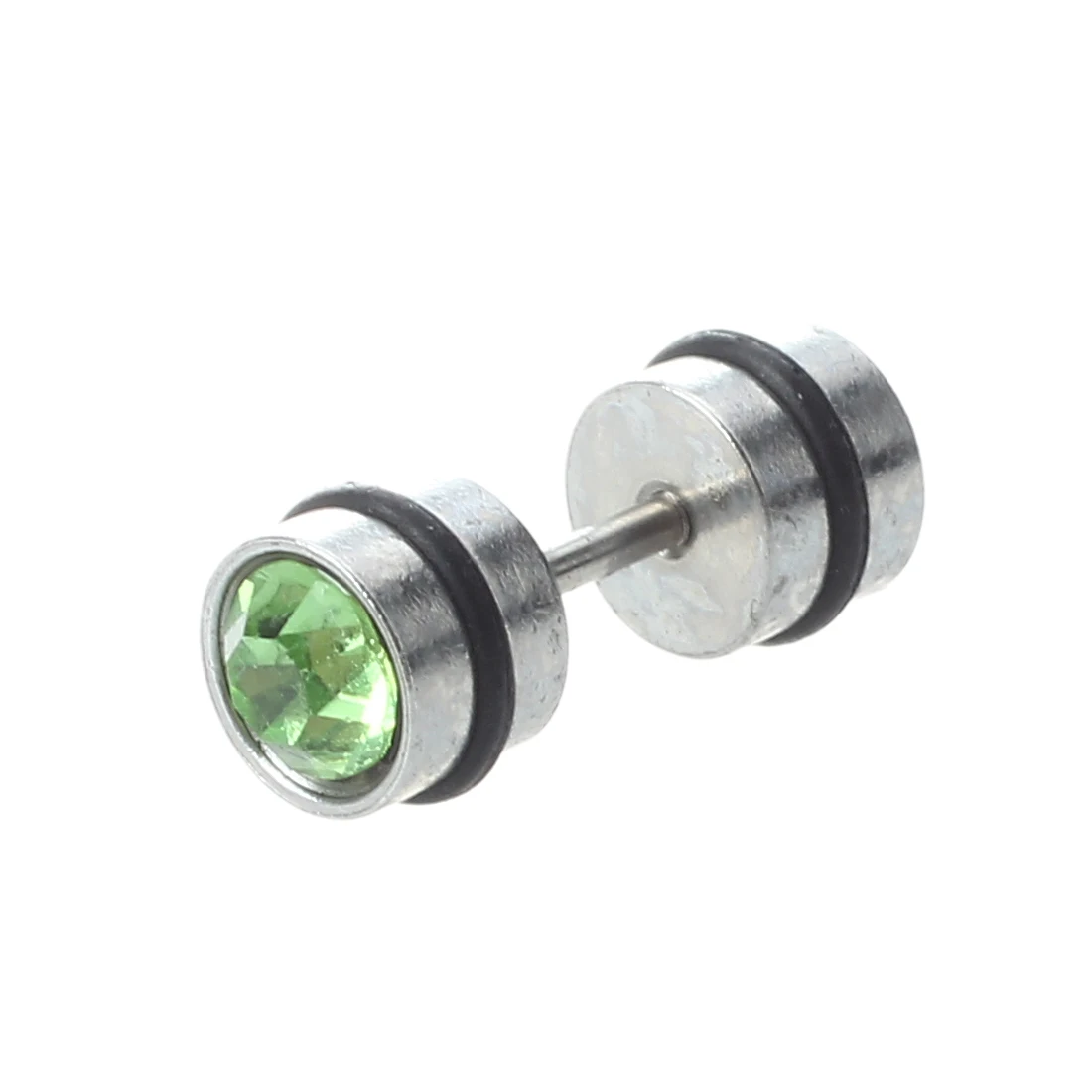 Mens Earring Ear Stud Stainless Steel Crystal Fake Plugin Stud