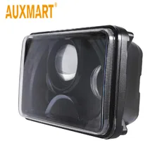 Auxmart 6"x4" Square LED Headlight 55W 6000K High Low Spot Beam Lamp For FREIGHTLINER Peterbilt Rectangular Kenworth
