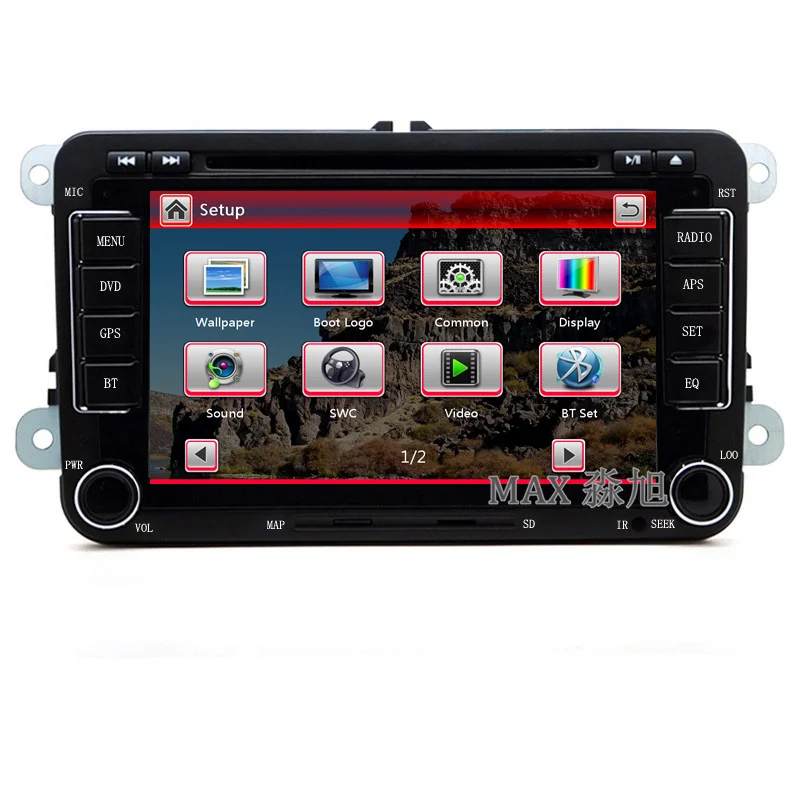 Sale rns510 2din 7" Car DVD Player for VW JETTA PASSAT/B6/CC GOLF 5/6 POLO Touran Tiguan Caddy SEAT with Radio BT swc GPS free map 1
