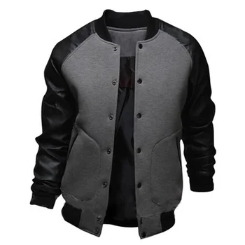 

ZOGAA Men's Casual Color Block Jacket Autumn Fashion Stand Collar Geek Jacket For Men Clothes 2018 Slim Fit Outwear