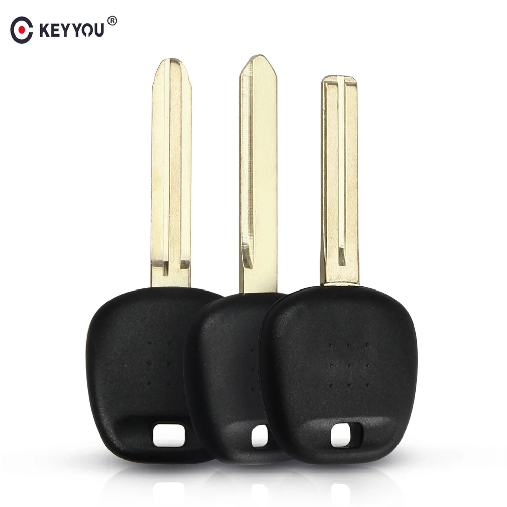 

KEYYOU Transponder Blank Key Case Chip Car Remote Key Fob Shell For Toyota Rav4 Camry Highlander Yaris Corolla