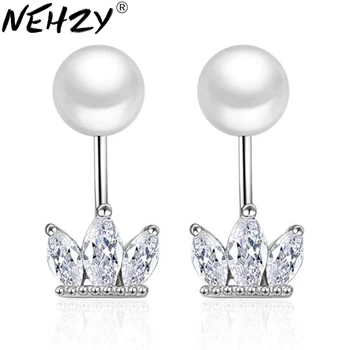 

NEHZY Goddess aesthetic crown pearl earrings simple popular temperament female ice high - end earrings a two - wearing method