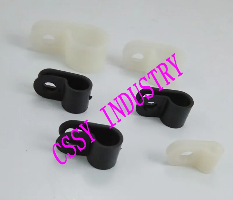 

freeshipping 100pcs/bag nylon66 R type plastic clamps for wire cable 3.3 5.2 6.4 8.4 10.4 16 19 25 30 50mm
