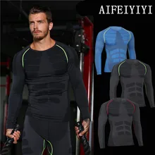 Весенние теплые мужские мышцы базовый слой с длинным рукавом Корсет для живота талии Формирователи тела дышащие быстросохнущие Термобелье Топ