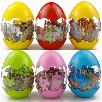 

RCtown Kids Cartoon Wooden Dinosaur Egg Shape Blocks Educational Toy