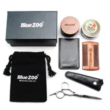 Moustache Nutrition Beard Oil Beard Balm Scissors Kit with Moustache Comb Brush Storage Bag Set Black Sandalwood moustache ваза