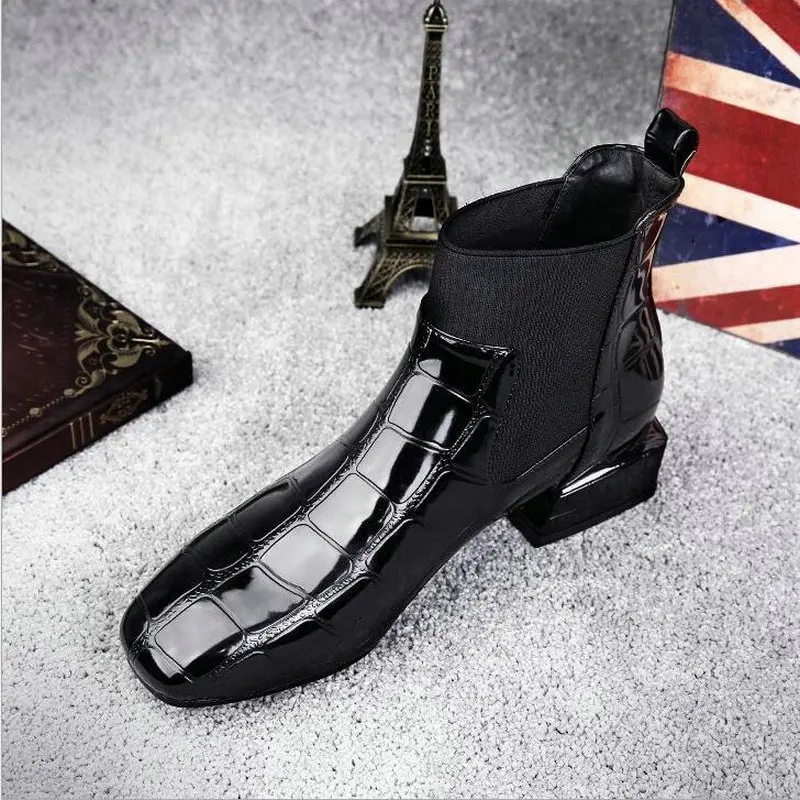 

New Winter Snow boots keep warm with fur Ladies Martin Boots Low heel Shoes square Toe Women ankle short Boot big size LG-73