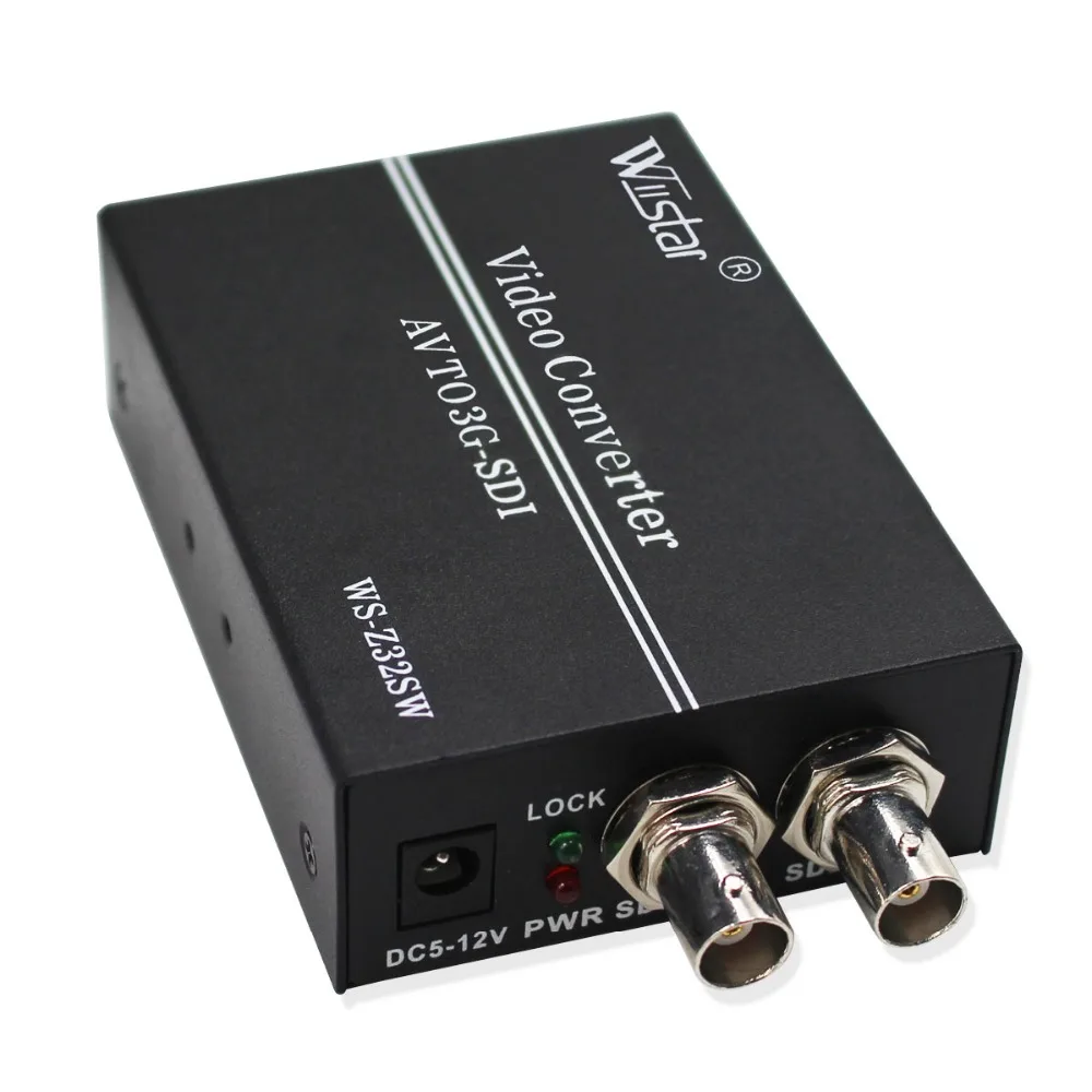 Wiistar AV CVBS to SDI Audio Video Converter Support 1080P for HDTV Monitor
