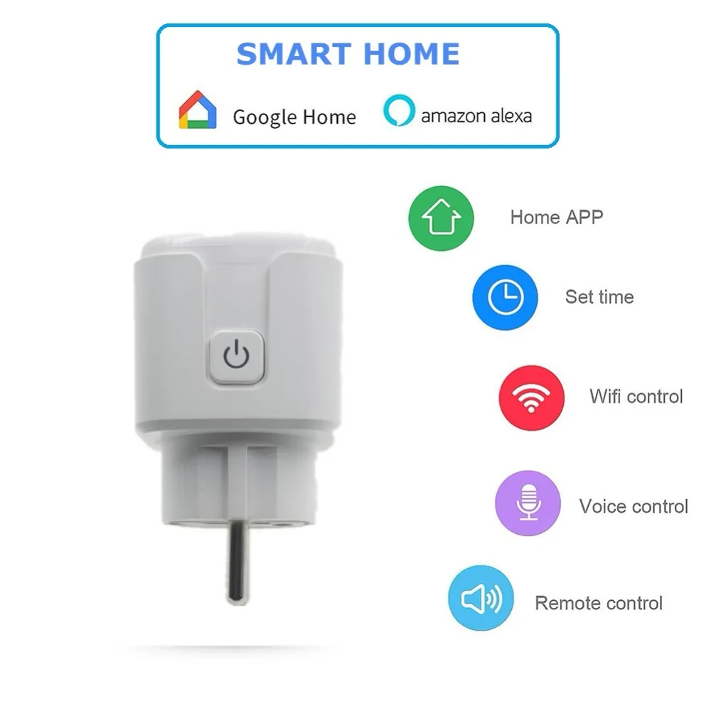 KMAX ЕС smart plug WiFi беспроводной удалить управление 16A розетка включение и выключение с приложением Alexa google home