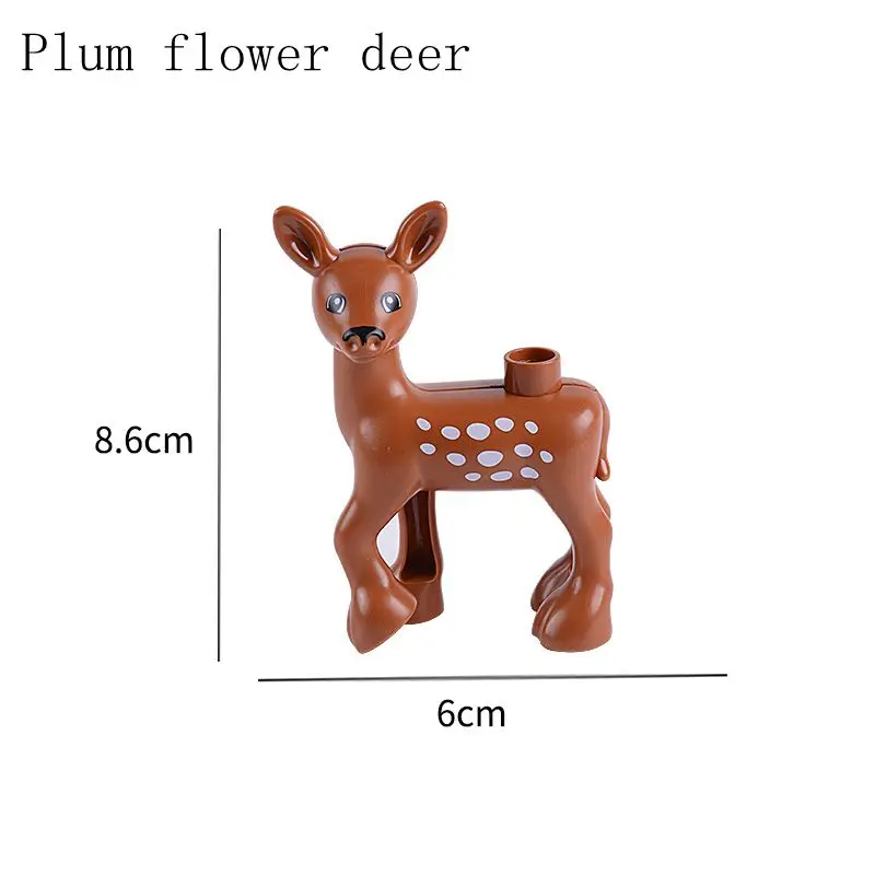 Legoing Duplo Animal In Blocks Animal Series Model Figures Big Building Block Educational Toys for children Gift