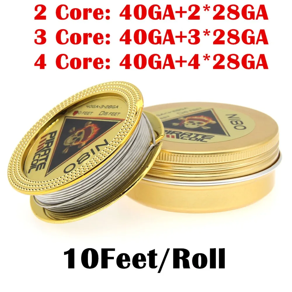

Upgrade Best Quality Alien Clapton Heating Wires 10Feet/roll RDA RTA Atomizer Coils 40GA+4*28G DIY Tool Vape Pen Heating Wire