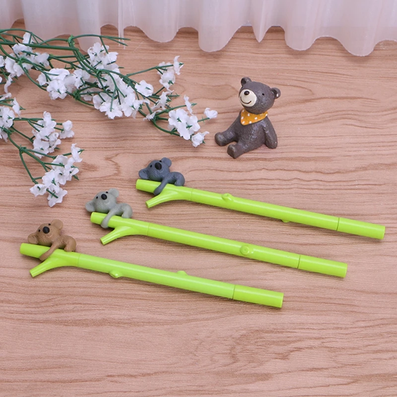 New 1pcs 0.5mm Cute Cartoon Fun Koala black Gel ink Roller Ball Point Pen Gifts
