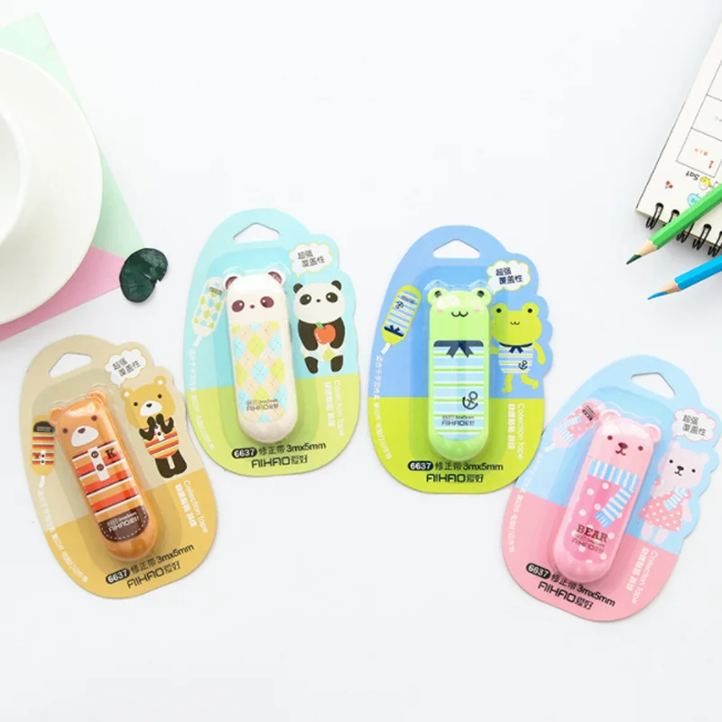 

1 Pcs/set Lovely 3 m Mini Cartoon Cute Animal Decorative Correction Tape Diary Student Stationery School Supply