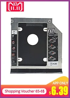 TISHRIC M.2 M2 NGFF 2nd Second ODD HDD SSD DVD Caddy жесткий диск SATA 12,7 мм Корпус для ноутбука ноутбук Optibay чехол