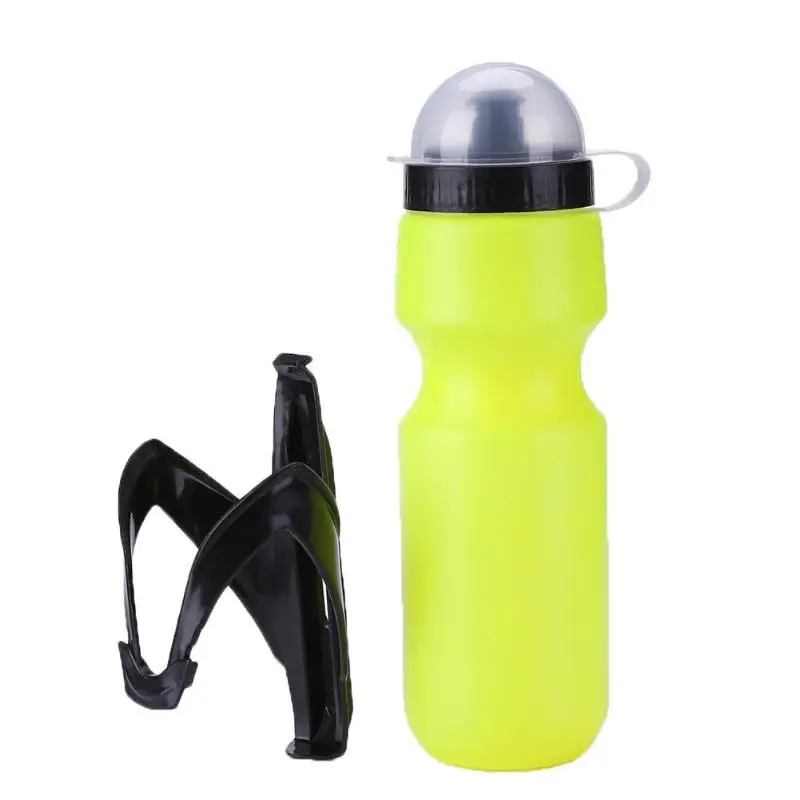 7 Color 650ML Portable Outdoor Bike Bicycle Cycling Sports Drink Jug DIY Water Bottle Cup Bicycle Bottle with Holder - Цвет: Цвет: желтый