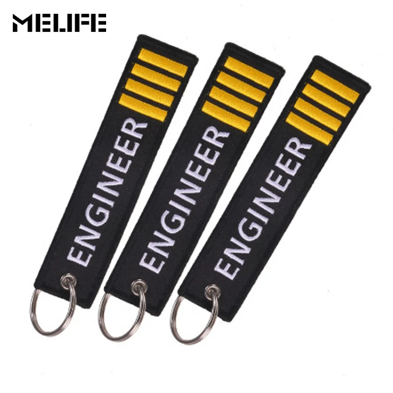 Bordado da Corrente Chave para a Aviação Antes do Vôo Melife 3 Pçs e lote Acessórios Engenheiro Escalada Chaveiro Presente Chaveiros Remova 3 Bordado Da Corrente Chave para a Aviação